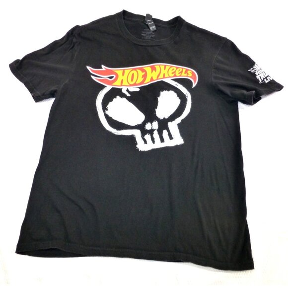 Mattel Other - Hot Wheels Skull Monster Trucks Live T-Shirt M Black Tee